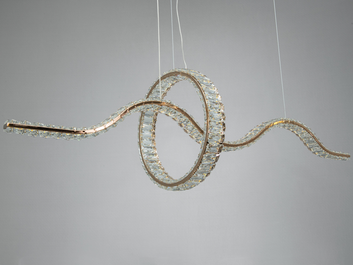 Підвісний світильник з кільцевим дизайном, світлодіодні елементи, підходить для вітальні, дистанційне керування.