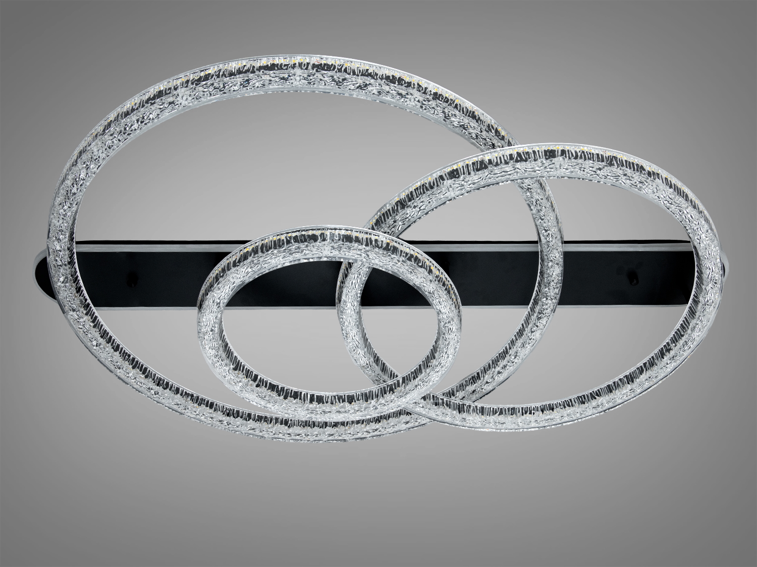 Світлодіодна люстра 3 кільця золото 180 Вт