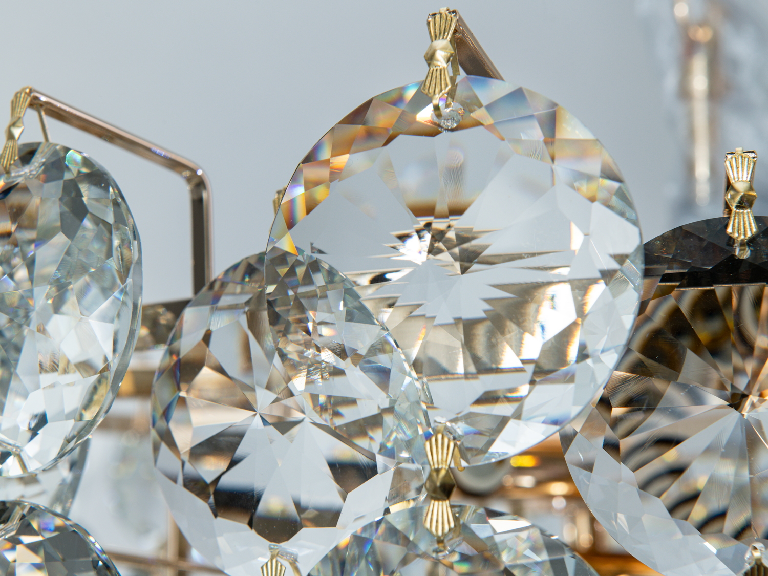 Підвісна кришталева люстра Diasha золото 11xE14