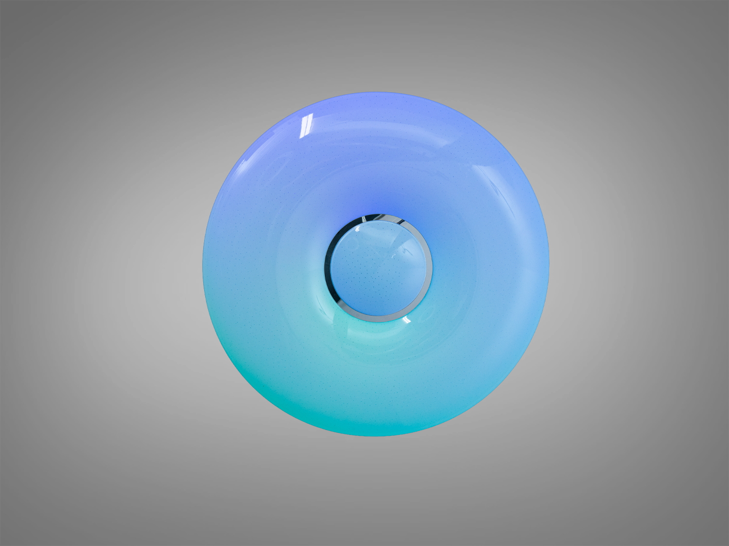 Стельова лампа з градієнтним синім світлом, підходить для сучасних інтер′єрів. Виготовлена з гладкого матеріалу, що підкреслює стиль.