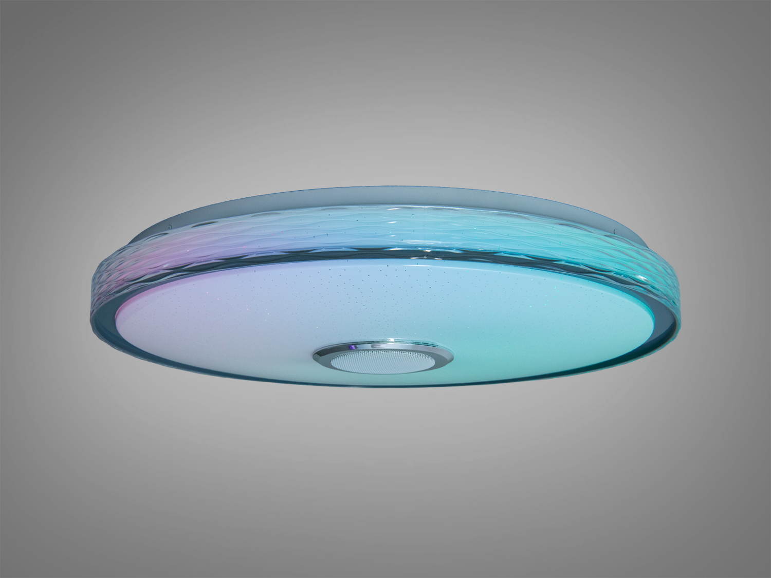 Світлодіодна смарт люстра біла RGB 80 Вт з MP3