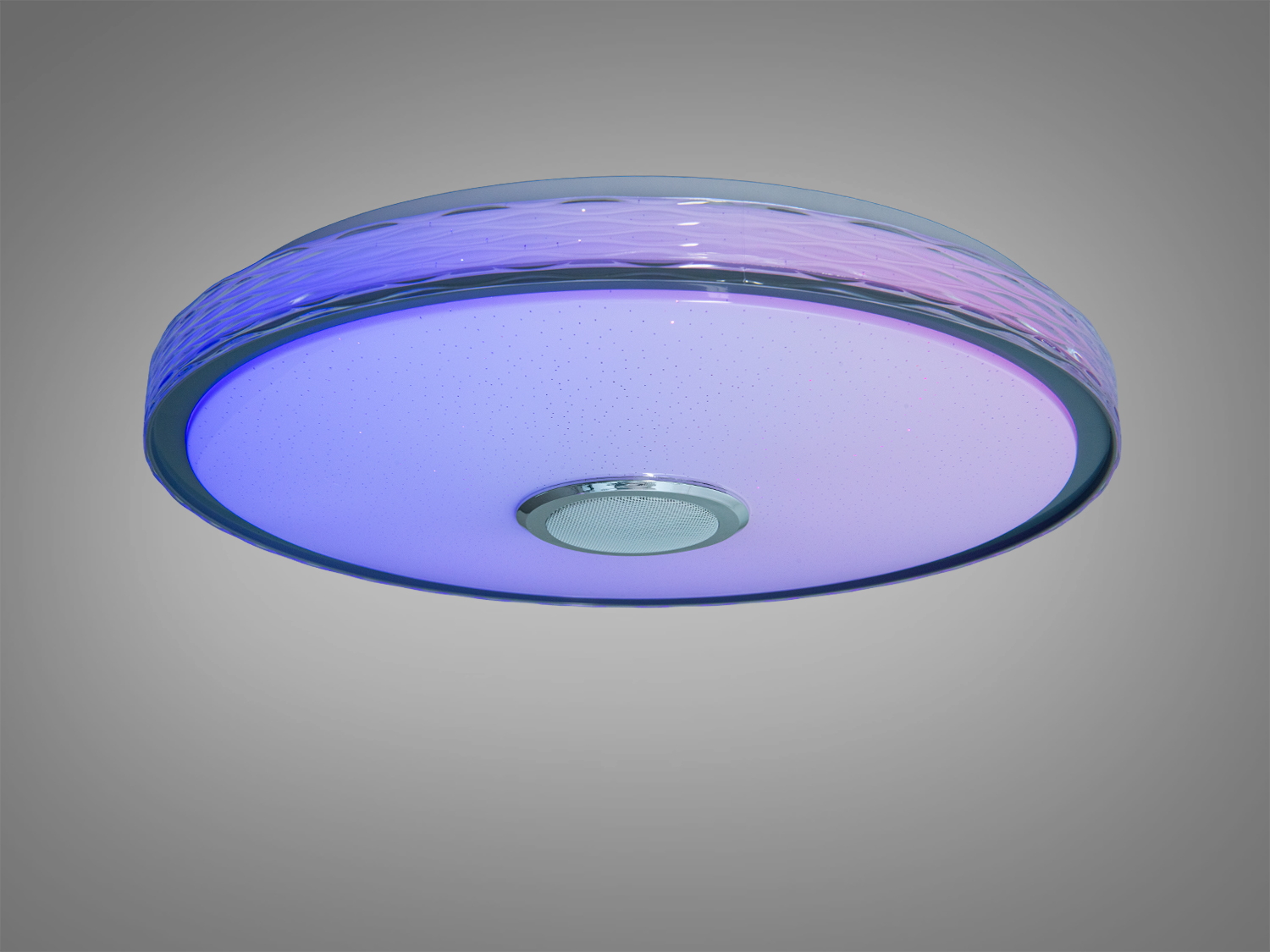 Світлодіодна смарт люстра біла RGB 80 Вт з MP3