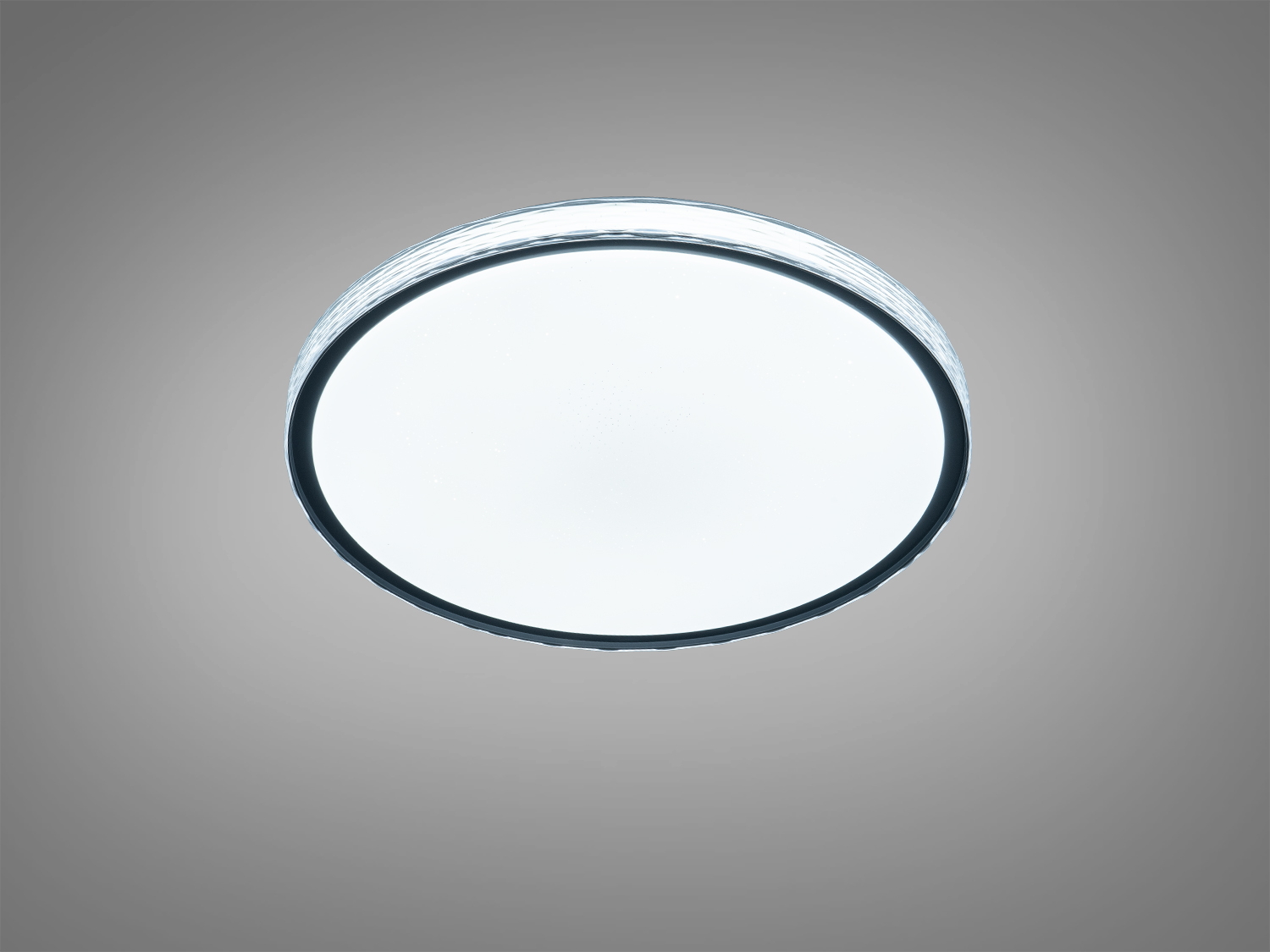 Мінімалістична кругла лампа для стелі з простим дизайном. Підходить для офісних приміщень.