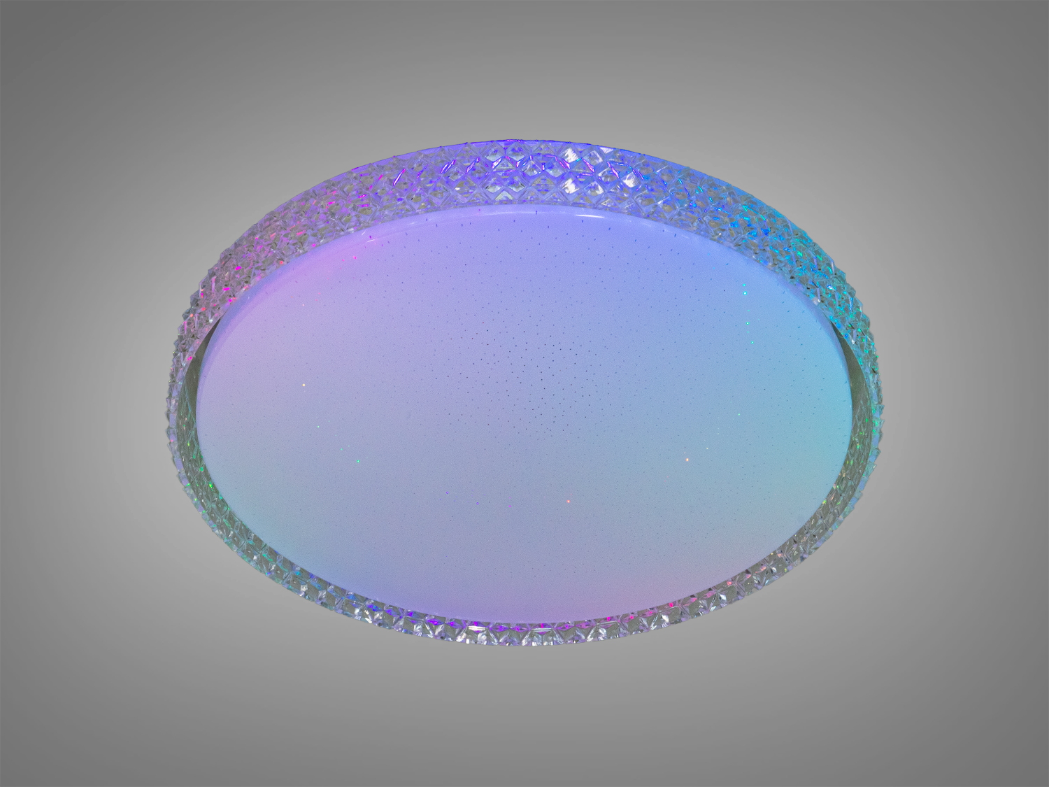 Кругла лампа з кольоровим світлом, що змінюється від синього до зеленого. Ідеальна для створення атмосфери.