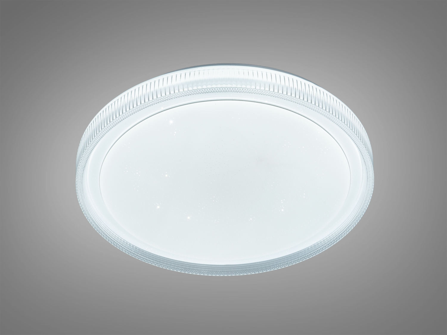 Світильник з холодним білим світлом, круглої форми, підходить для офісних приміщень. Прозорий край надає стильного вигляду.