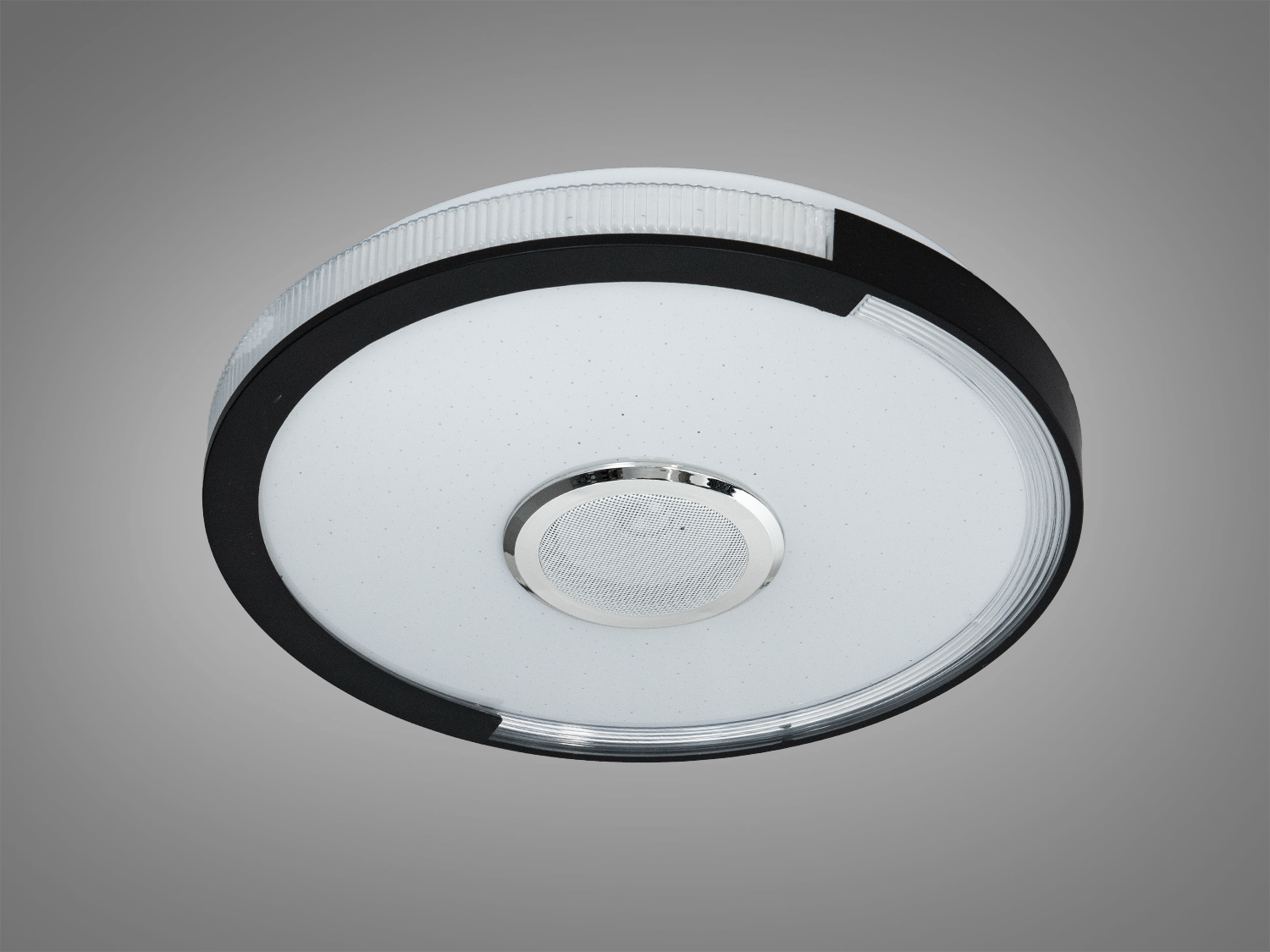 Стельова лампа круглої форми з білим світлом, має стильний дизайн. Ідеально підходить для вітальні.