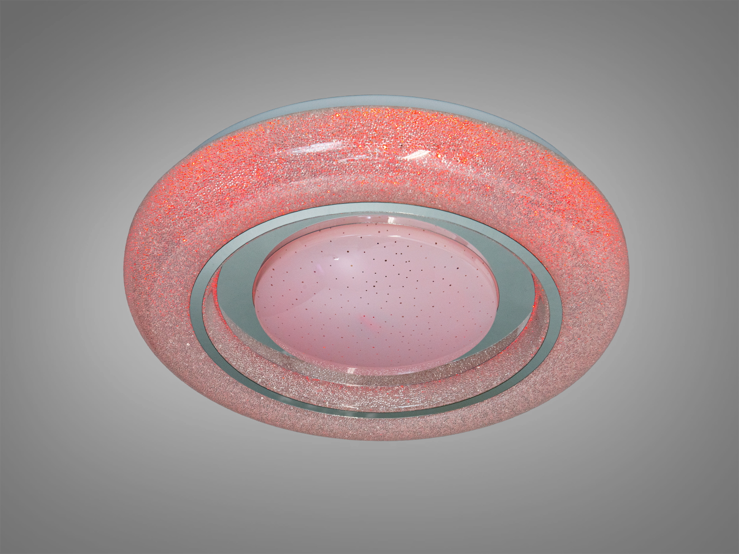 Кругла лампа з кольоровим світлом, що змінюється від синього до зеленого. Ідеальна для створення атмосфери.