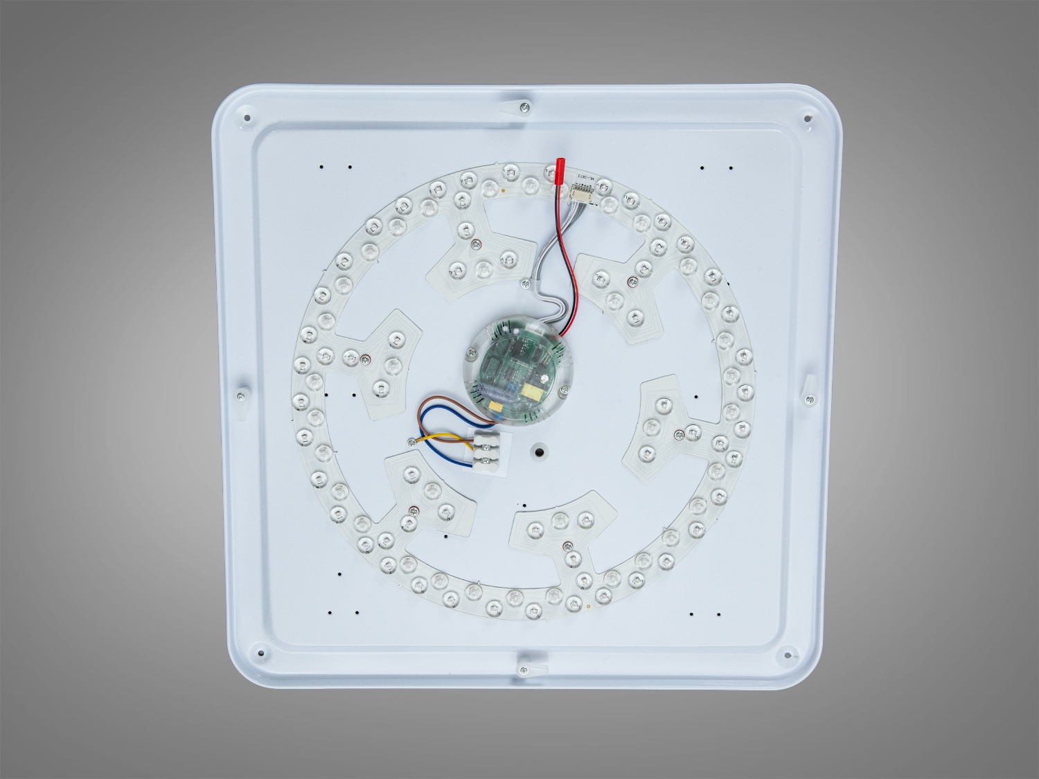 Смарт люстра LED RGB з динаміком 80 Вт біла 50x50
