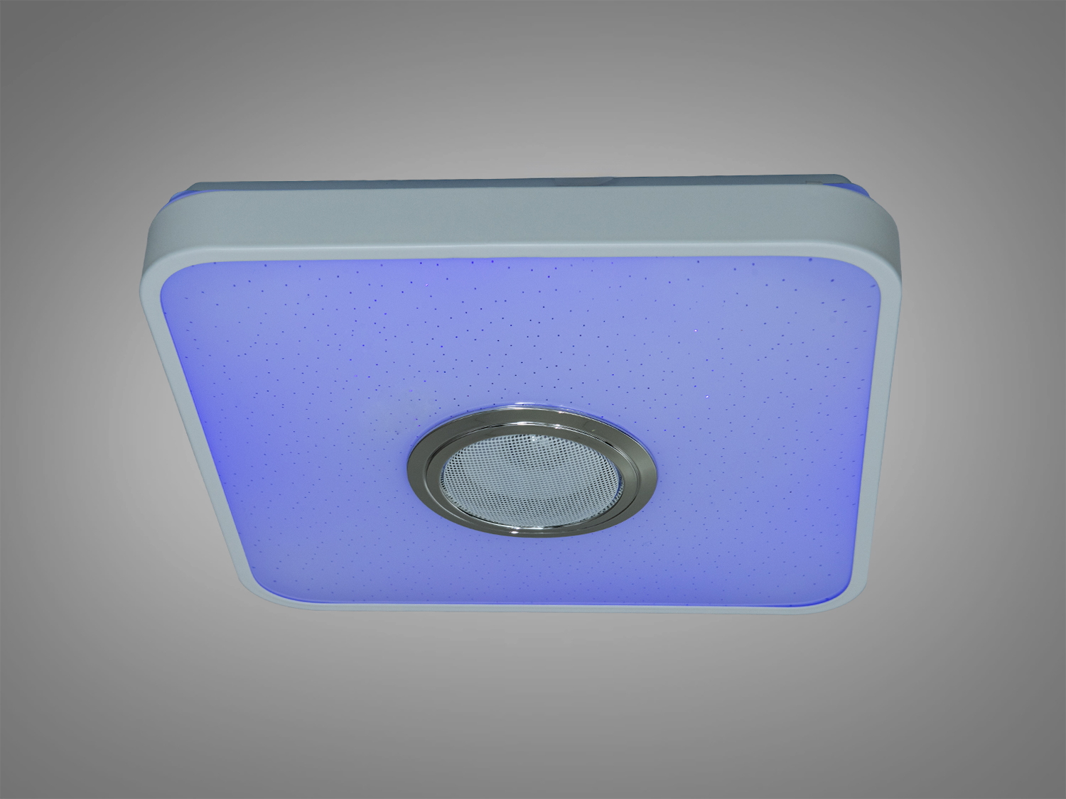 Стельова лампа з блакитним відтінком, квадратна форма, ідеальна для спалень.