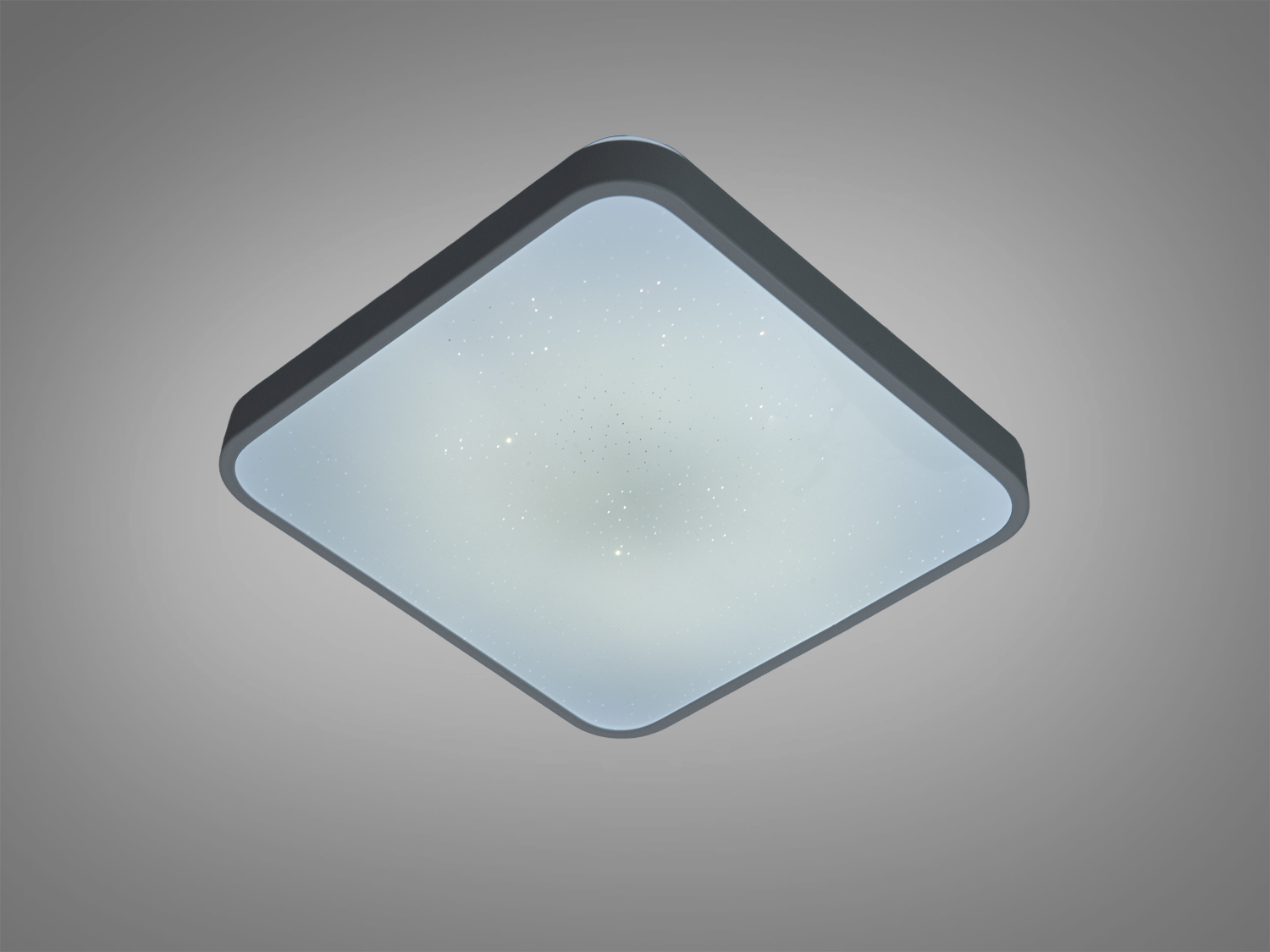 Квадратний світильник з холодним білим світлом, підходить для офісних приміщень, кріплення на стелю.