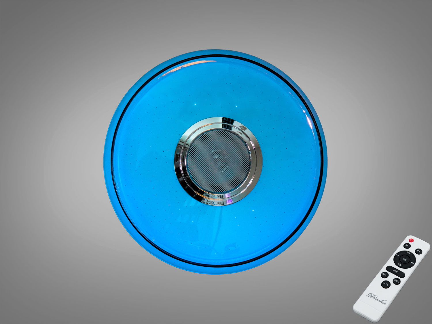 Кругла LED стельова люстра 34 Вт, біла, для кімнат до 6 м². Рівномірне м’яке світло, накладний монтаж, керування від вимикача, без пульта.