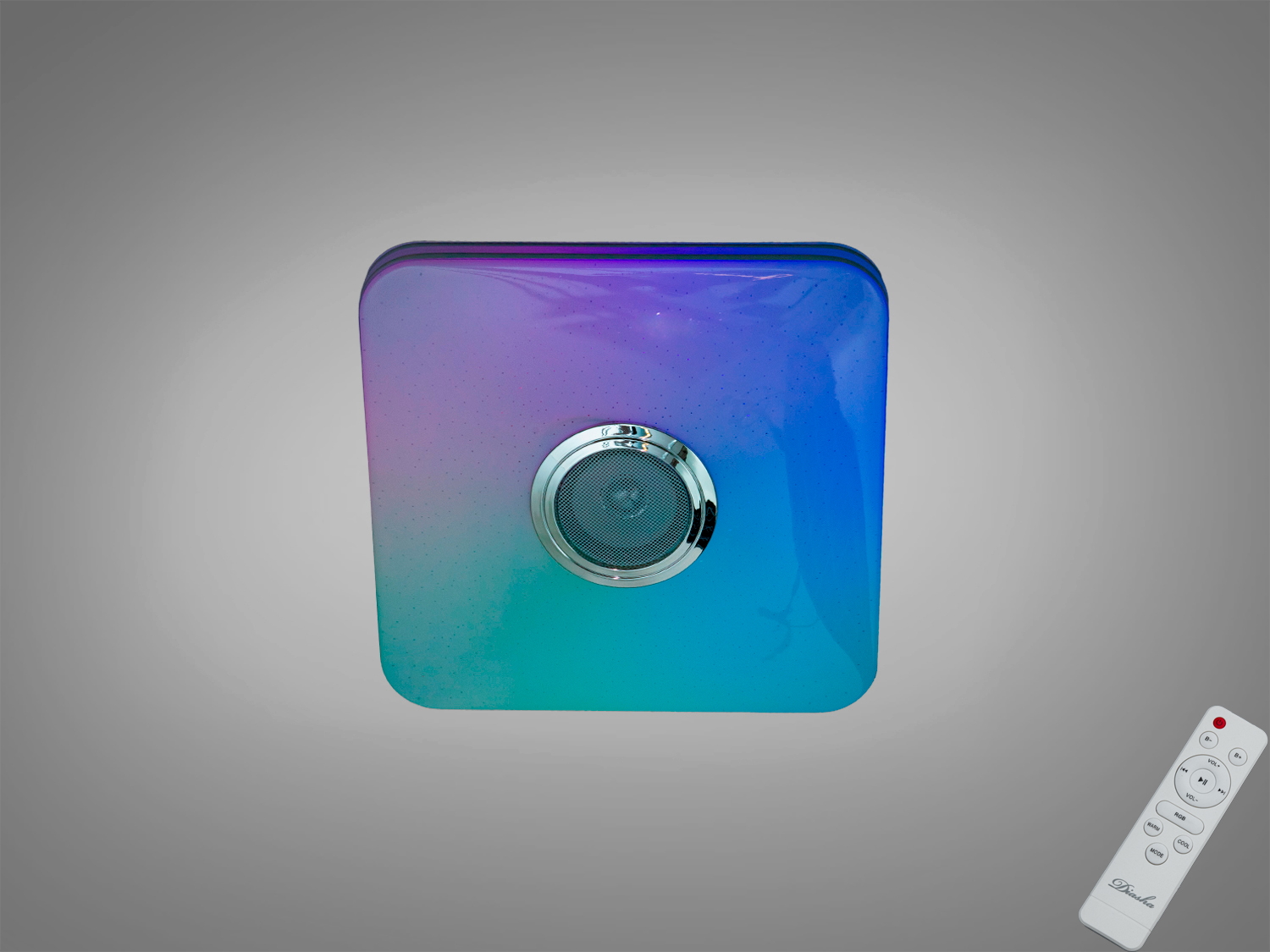 Розумний LED світильник Diasha 45 Вт з RGB та Bluetooth‑колонкою. Керування через i‑Link, таймер, музичний режим. Для приміщень до 8 м².