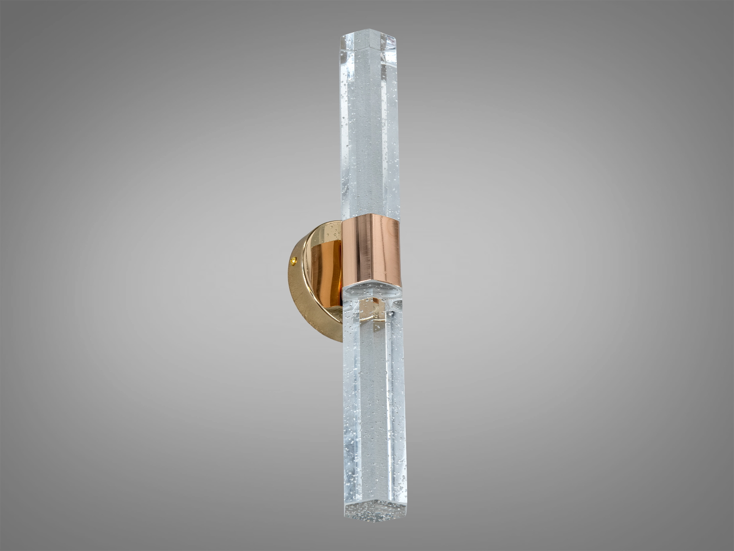 Центральною деталлю лед бра виступають прозорі трубки з вбудованими LED елементами, які створюють ефект мерехтіння, подібного до сяйва зоряного неба.