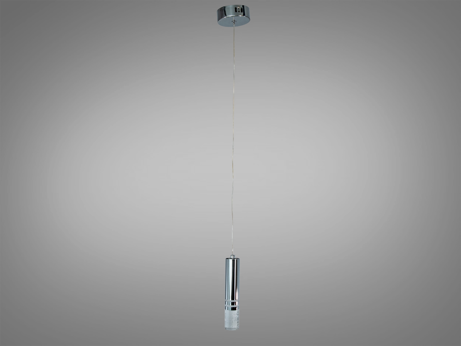 Одинарний LED підвіс хром 4 Вт 3 кольори світла