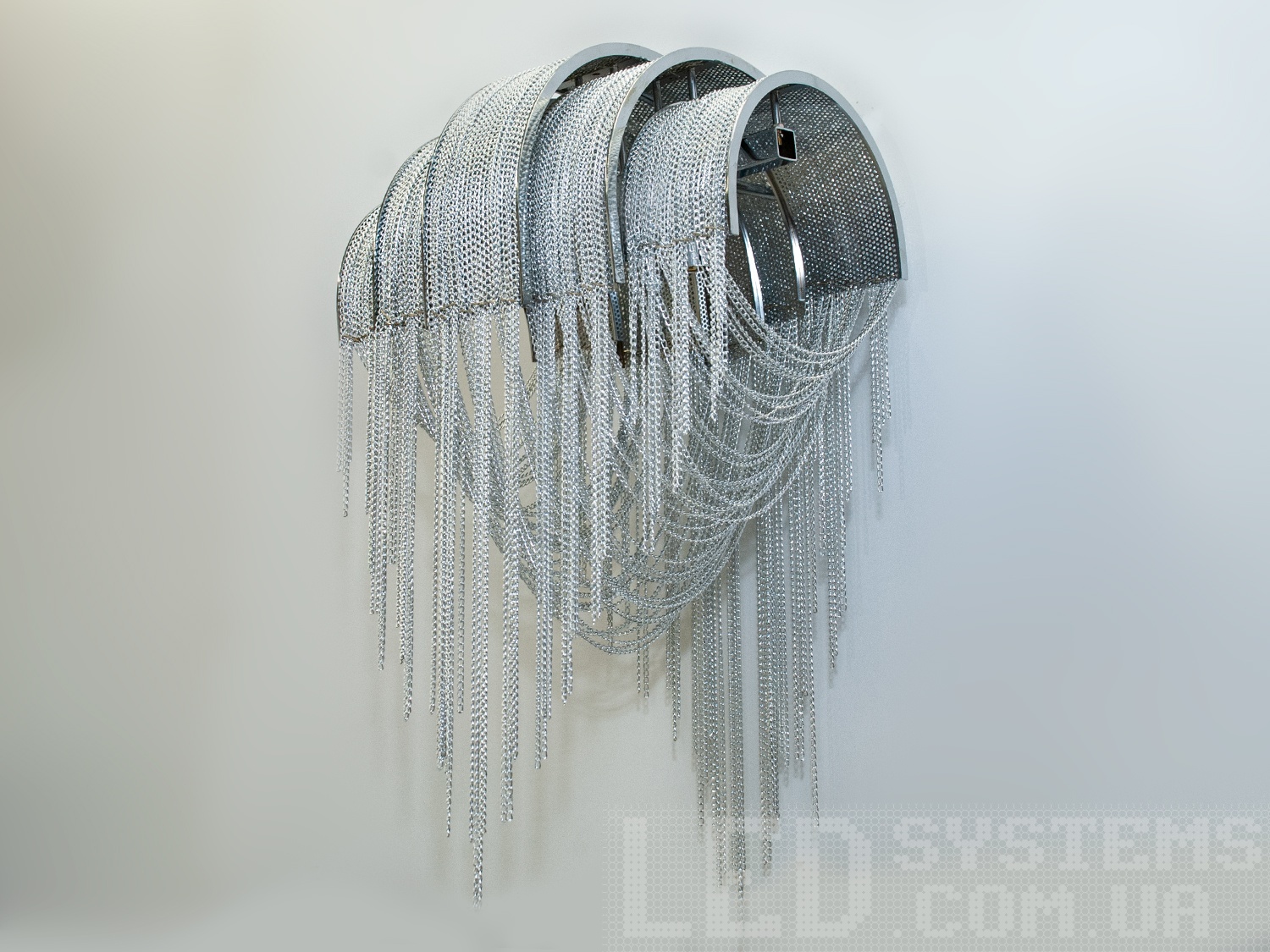 Модний, креативний, сучасний настінний світильник на 2 лампи, хром