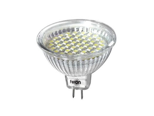  У лампі використані світлодіоди типу 3528SMD. Відповідає з висвітлення галогеновой лампі 35 W. Світлодіодні лампи служать як мінімум в 10 разів довше, і споживають майже на 90% менше енергії, порівняно із звичайними галогенними лампами. Така лампа призначена для заміни стандартної галогенної лампи типу MR16, використовуваної в точкових світильниках ТМ «Діаша». LED лампи випромінюють тільки видимий спектр світла і абсолютно не містять ртуті, чим і відрізняються від «економок», шкідливих для здоров'я людини. Світлодіодні лампи пожежобезпечні, так як вони не нагріваються і можуть використовуватися в натяжних стелях. Ще однією перевагою світлодіодних ламп є більш розсіяне та рівномірне світло, у порівнянні з галогеновими лампами. Лампа не вимагає установки додаткового обладнання - трансформаторів, блоків живлення, і підключається безпосередньо в мережу 220 вольт!