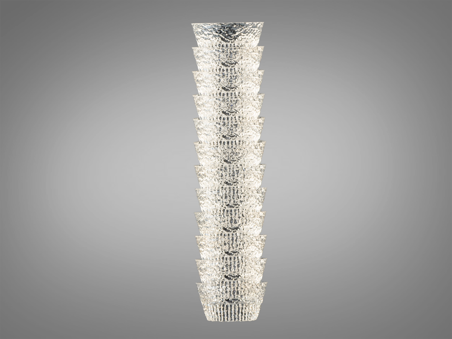 Світильник з прозорого акрилу, циліндрична форма, настінний монтаж. Призначений для декоративного освітлення вітальні.