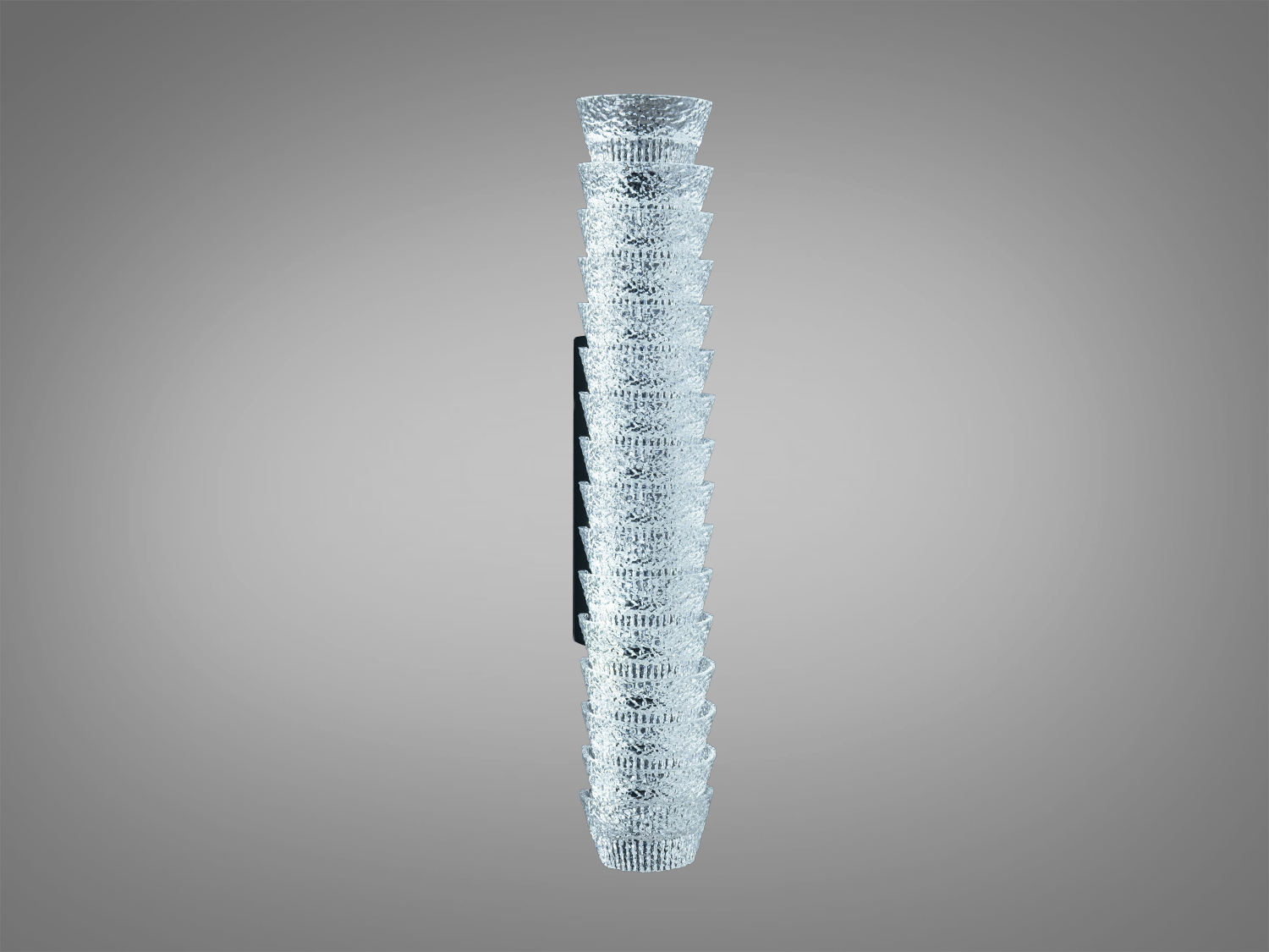 Декоративний світильник з прозорого акрилу, циліндричний, для розкішних інтер′єрів. Кріплення на стіну.