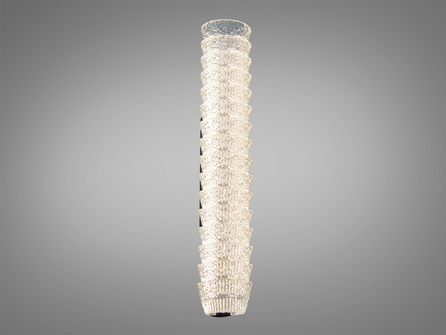 Вертикальний світильник з текстурованого акрилу, з теплим білим світлом, ідеальний для затишної атмосфери в будь-якому приміщенні.