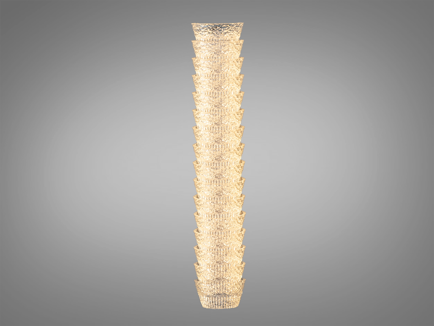 Декоративний світильник з текстурованого акрилу, вертикальна конструкція, підходить для настінного монтажу, створює затишну атмосферу.