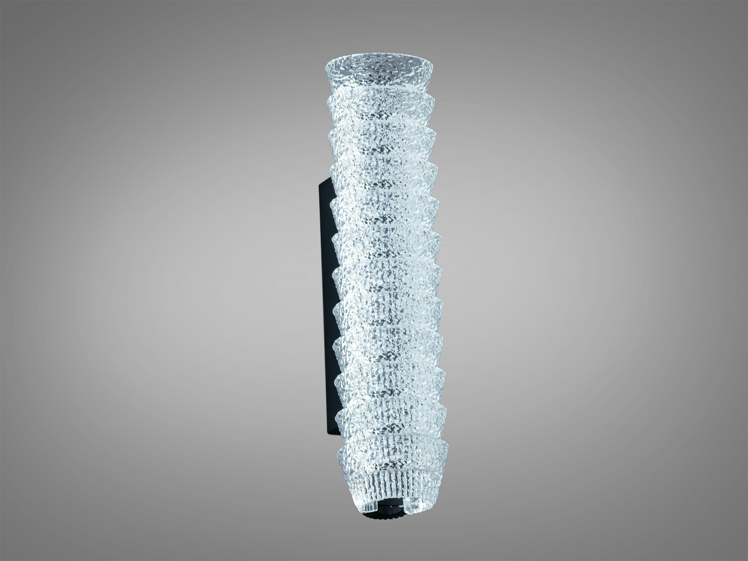 Світлодіодне бра 16 Вт у чорному кольорі з акриловим розсіювачем, висота 30 см. Три режими 3200К/4100К/6500К, металевий корпус, керування настінним вимикачем. Для вітальні, спальні та коридору.