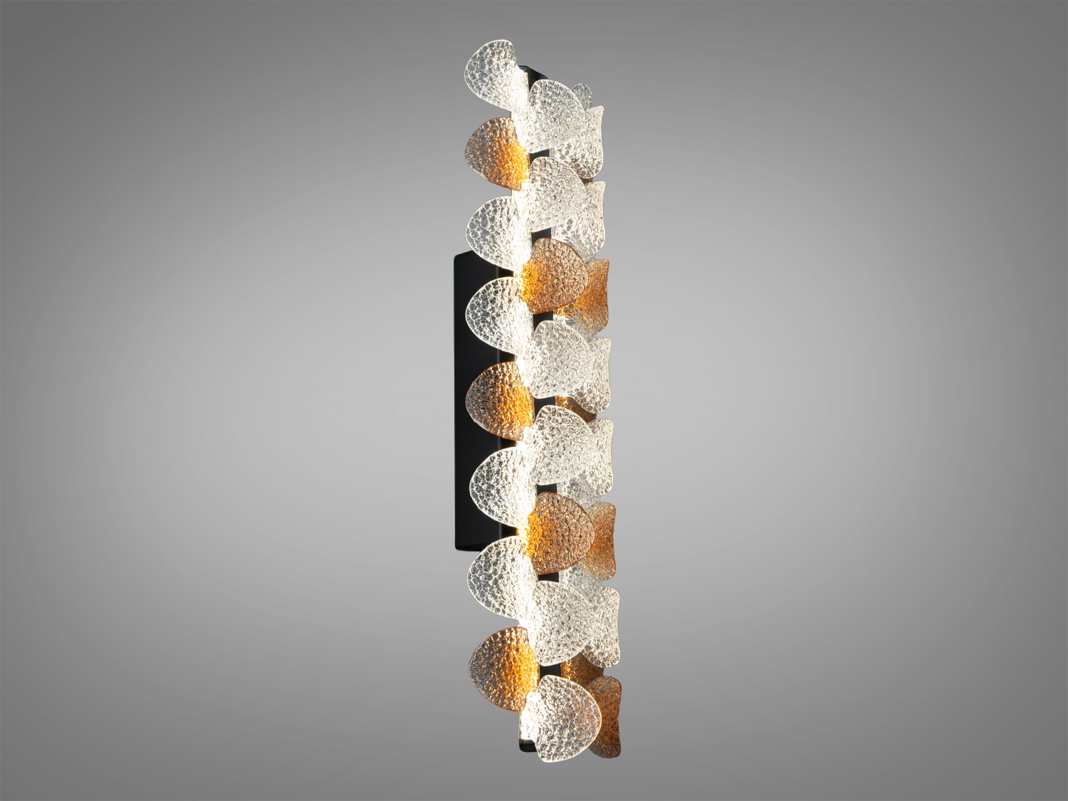 Настінний LED світильник 22 Вт у чорному корпусі з акриловим розсіювачем. 3 режими 3200К/4100К/6500К, висота 42 см, керування настінним вимикачем. Стиль мінімалізм, легка вага; доречно для вітальні, спальні, коридору.