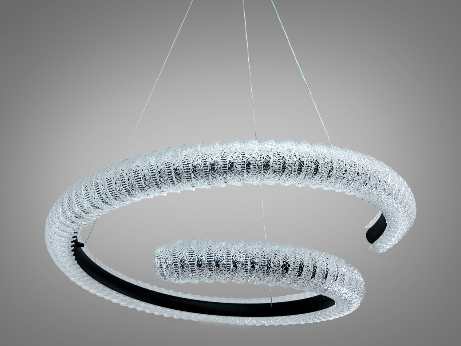 Підвісна люстра LED Diasha чорний пульт 132Вт 7260Лм