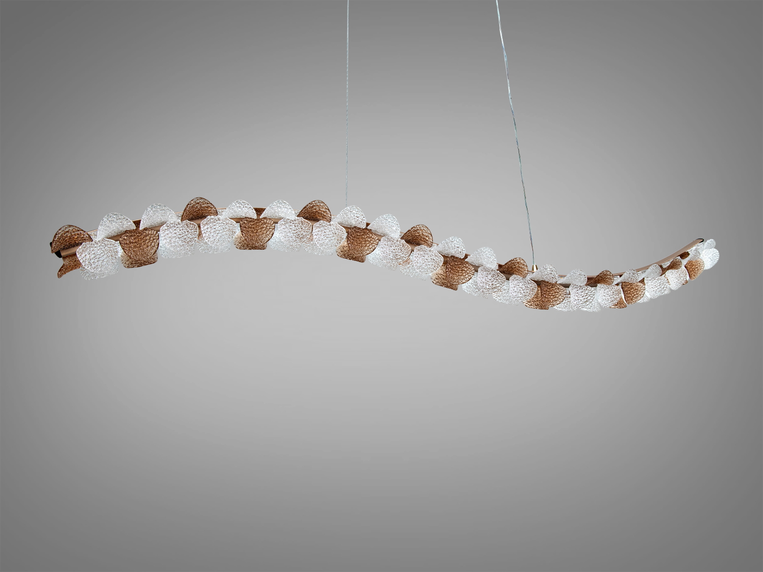 Люстра підвісна LED Diasha шампань 55Вт пульт