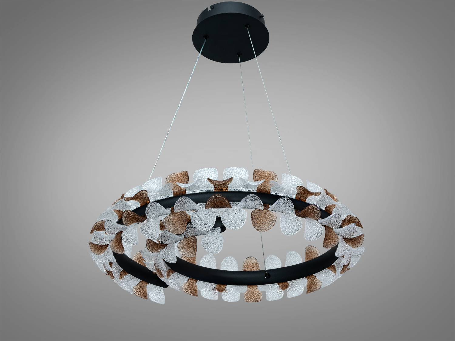 Підвісна LED люстра чорна 86Вт 4730Лм пульт