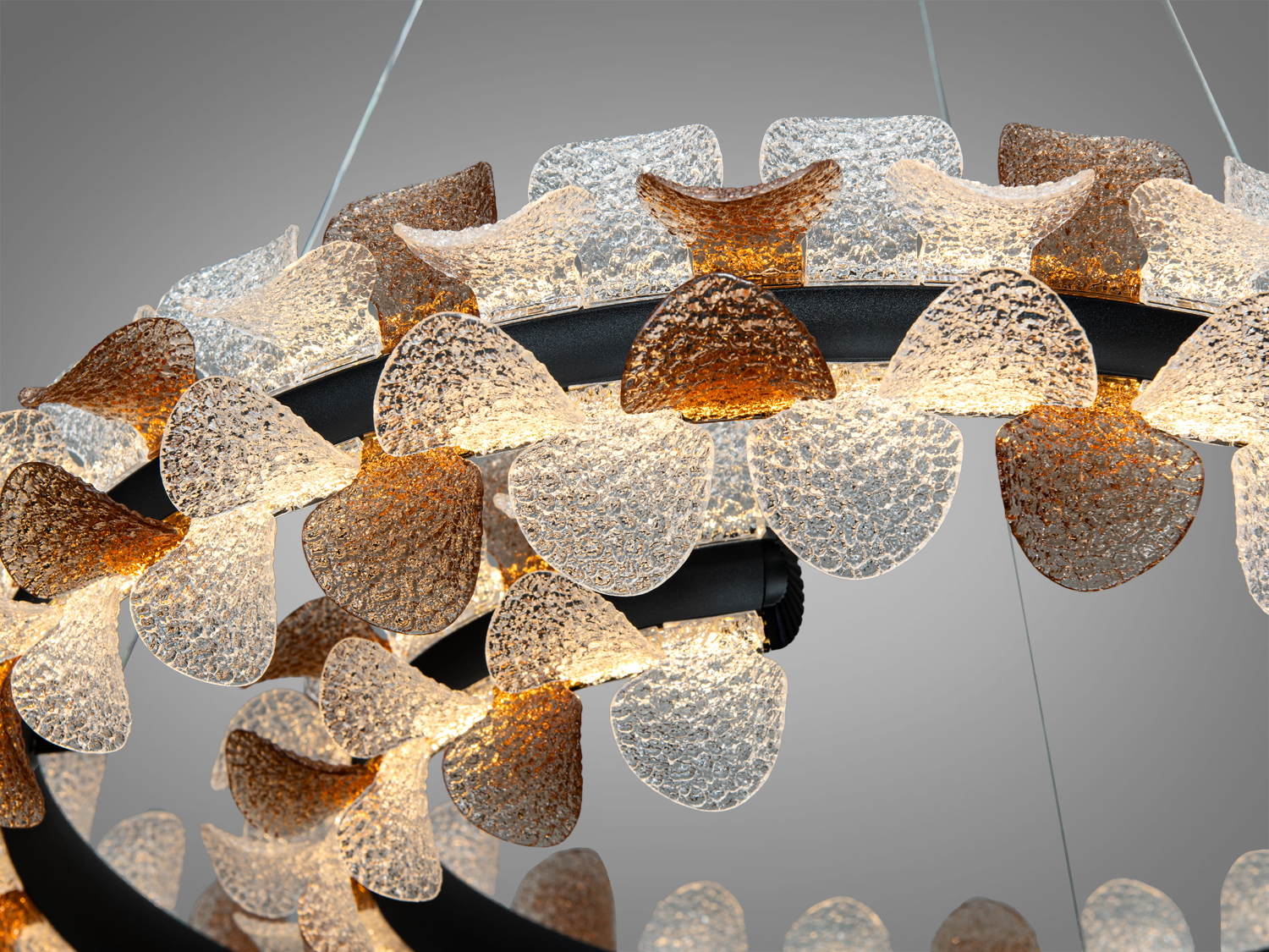 Підвісна LED люстра чорна 86Вт 4730Лм пульт