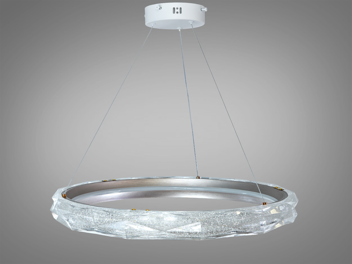 Люстра підвісна LED Diasha шампань 51Вт 50см пульт