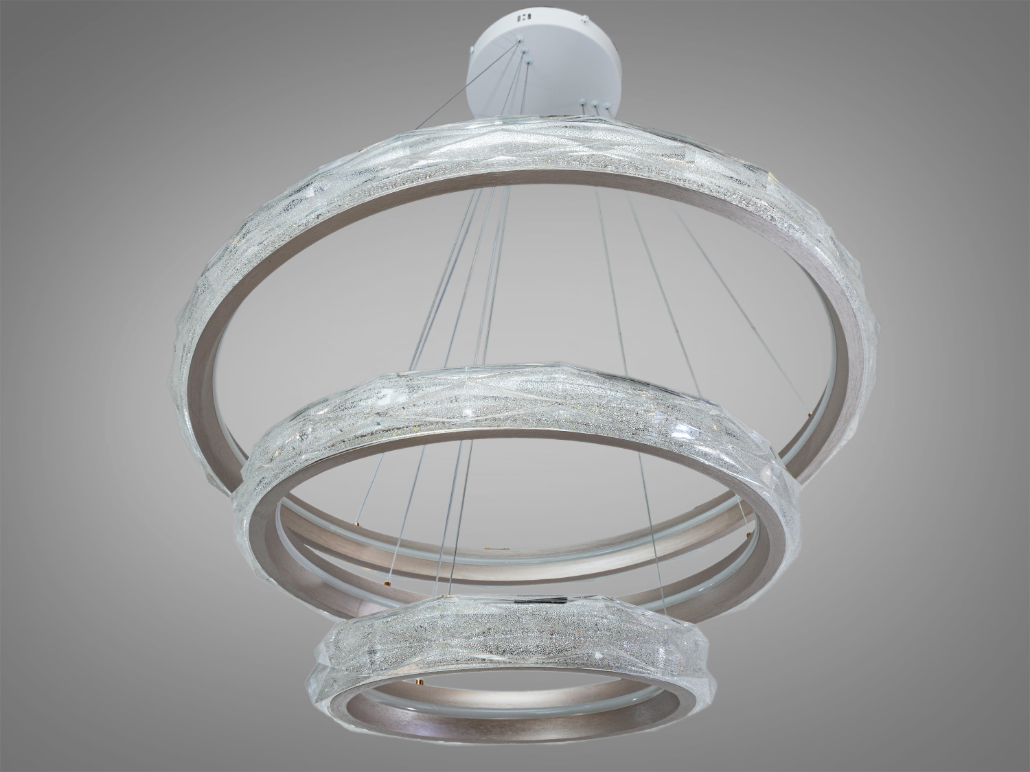Люстра LED Diasha підвісна 3 кільця 250Вт