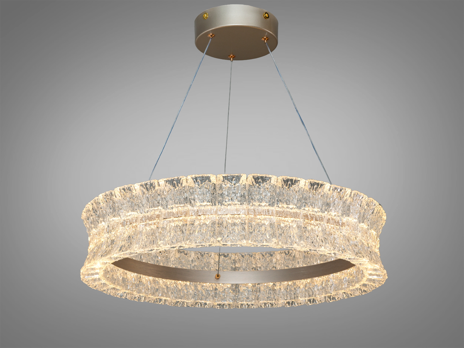 Підвісний світильник зі акриловими елементами, круглий дизайн, дистанційне керування, для сучасних інтер′єрів.