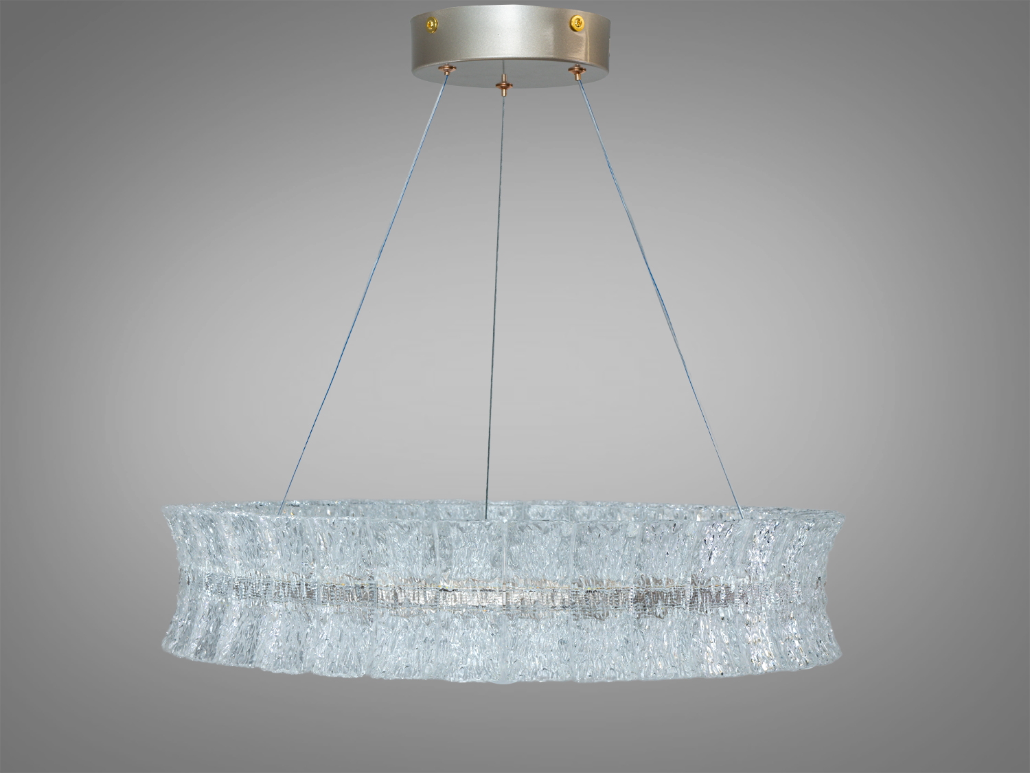 Підвісна LED люстра шампань 26Вт пульт 50 см