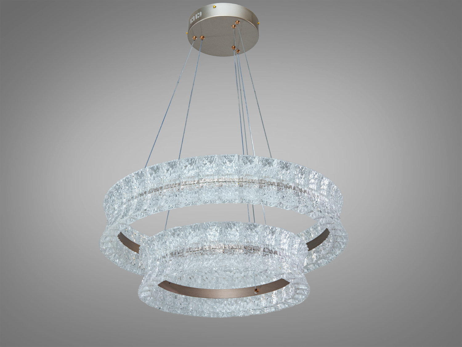 Люстра підвісна LED Diasha шампань пульт 52Вт