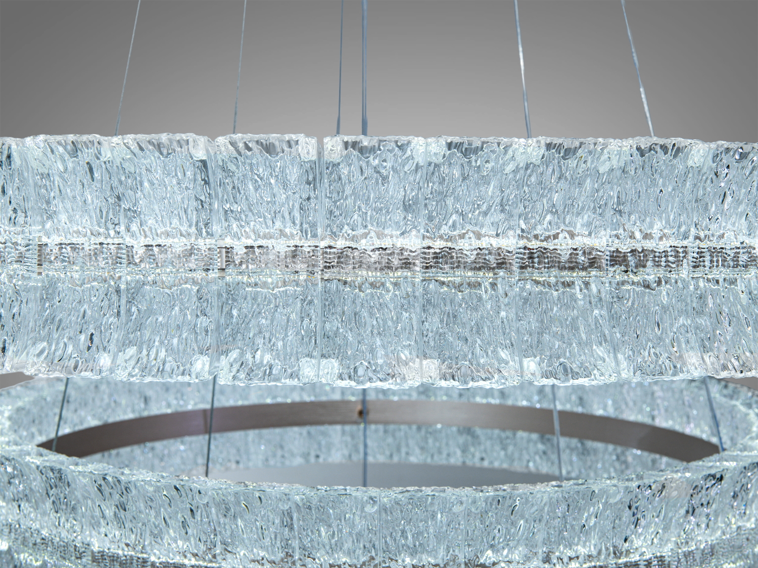 Світлодіодна підвісна люстра 3 кільця біла 105Вт