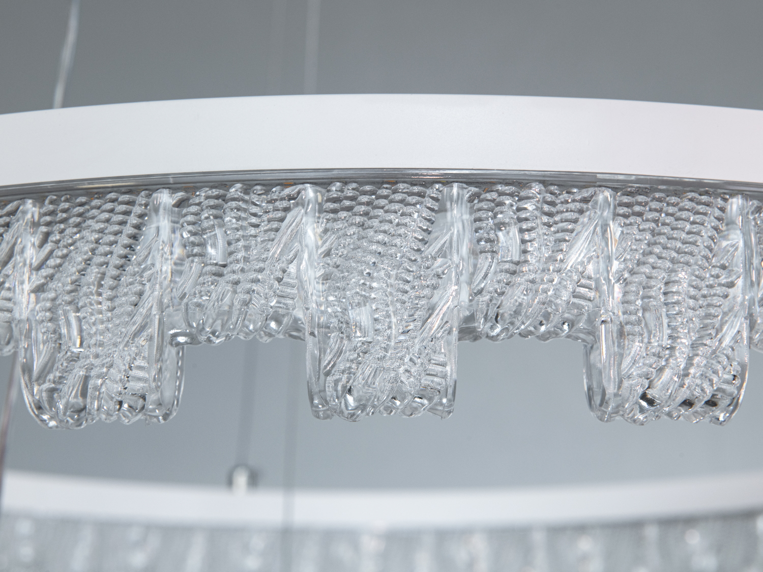 LED люстра 2 кільця 82 Вт біла 14 м²