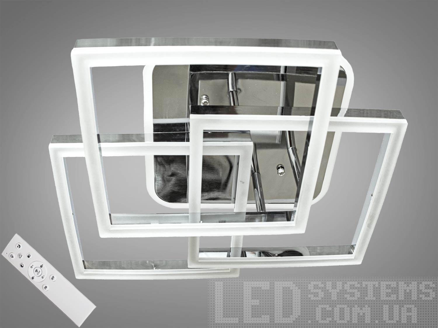 Світлодіодна люстра смарт світильник з пультом dimmer, 100W. LED люстри для спальні створюють атмосферу затишку та релаксу завдяки мякому та розсіяному світлу.