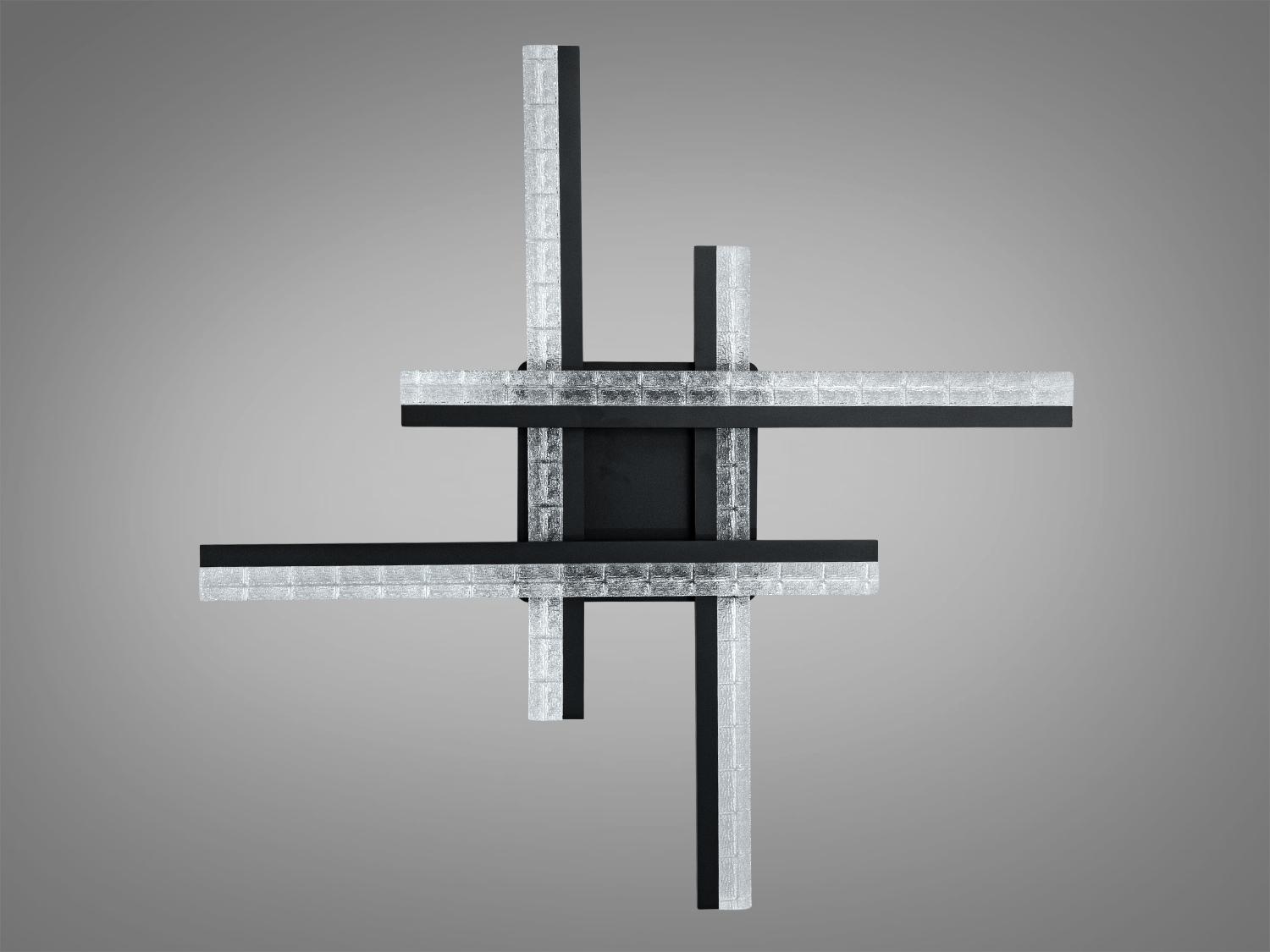 Стельова LED люстра чорна 57W 3135lm 3 режими