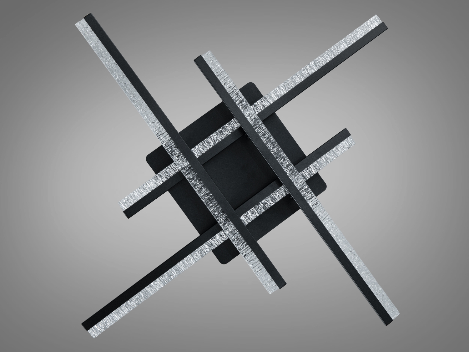 Стельова LED люстра чорна 60W 3300 лм 3 режими