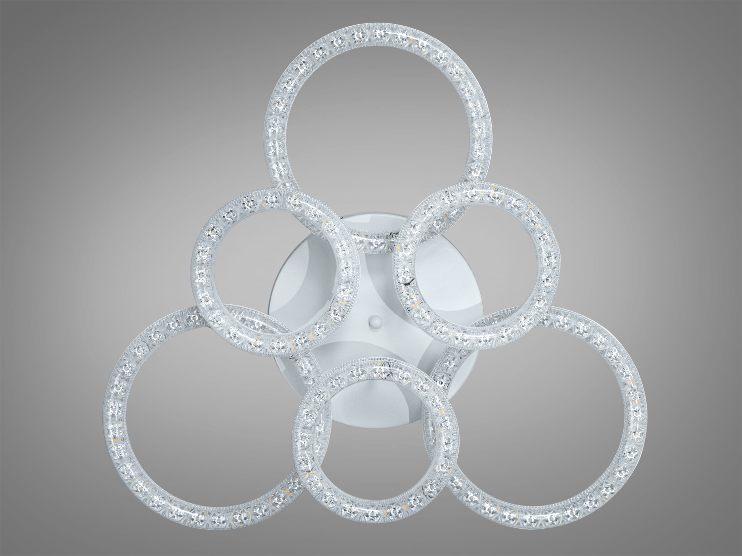 Стельова LED люстра кільця Diasha біла 113Вт