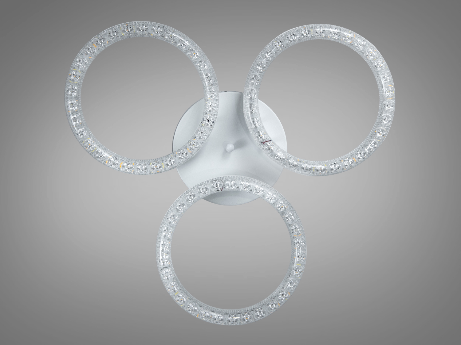 Стельова LED люстра кільця біла 65W