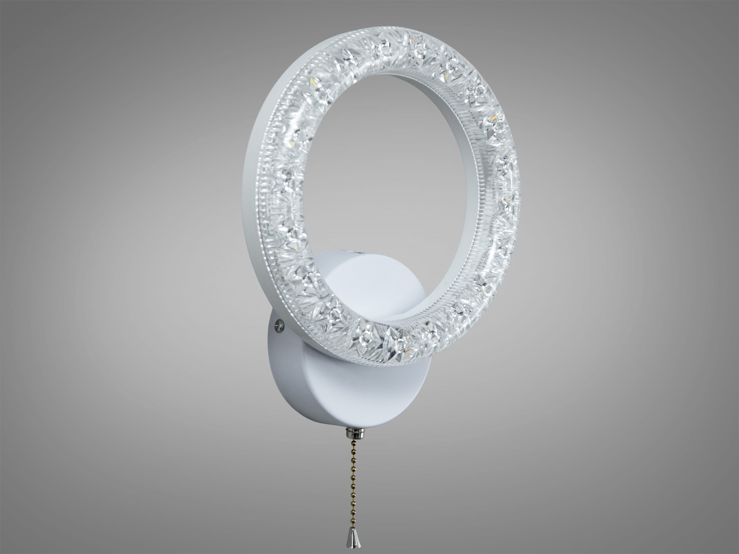 Настінний LED світильник Diasha 17 Вт у білому кольорі. Три режими CCT 3200K/4100K/6000K з перемиканням від настінного вимикача, акриловий розсіювач, металевий корпус.