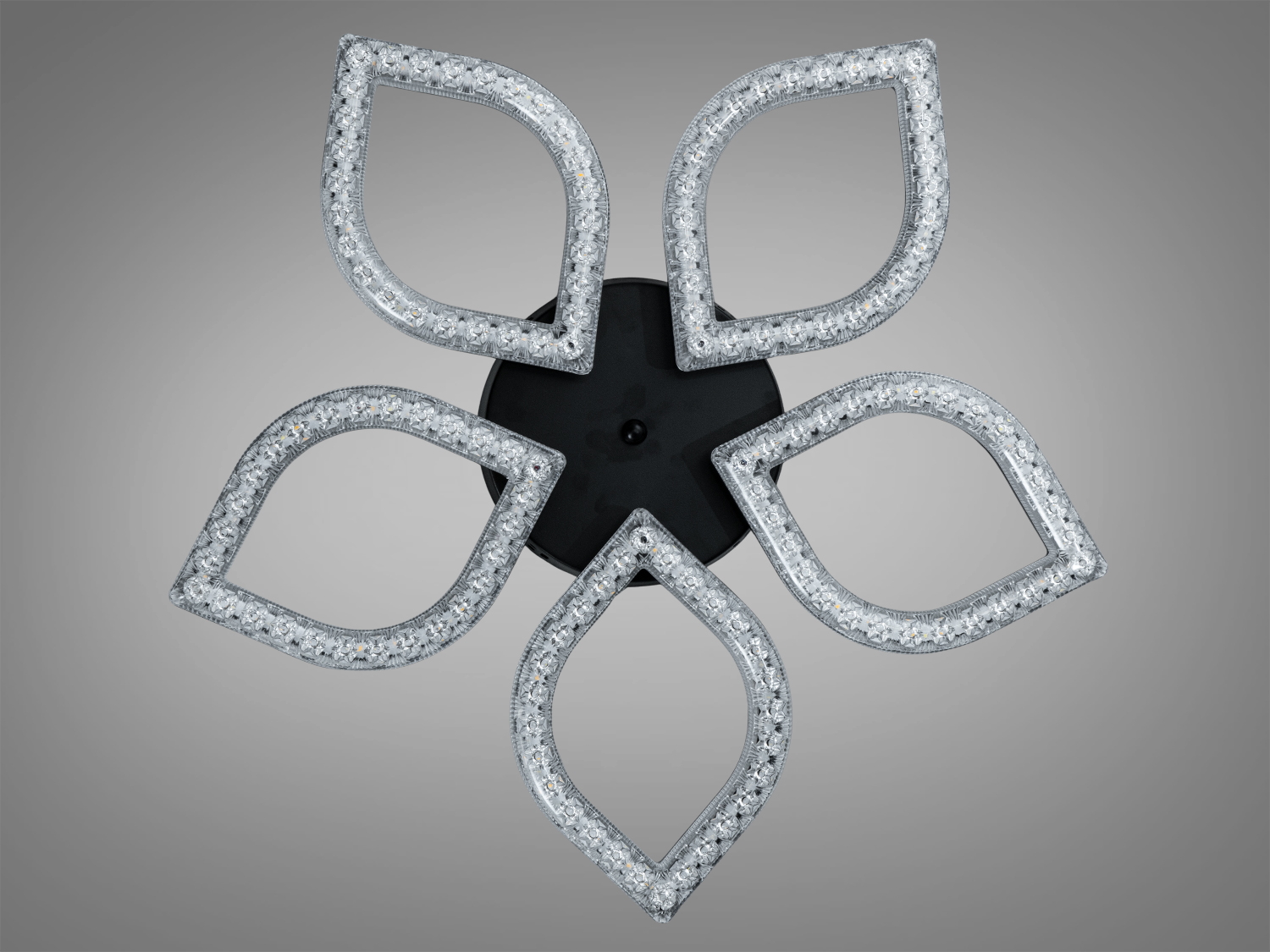 Стельова світлодіодна люстра чорна 73 Вт