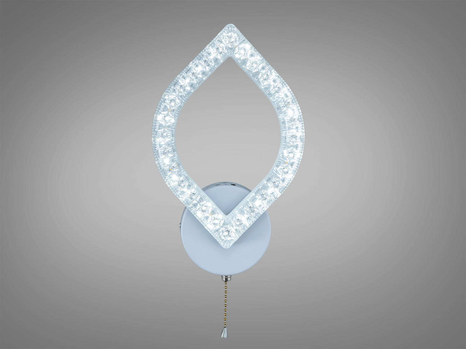 Настінний LED бра Diasha 17 Вт у білому кольорі з акриловим плафоном. Перемикання 3200/4100/6000 К від настінного вимикача, зручно для спальні та вітальні.