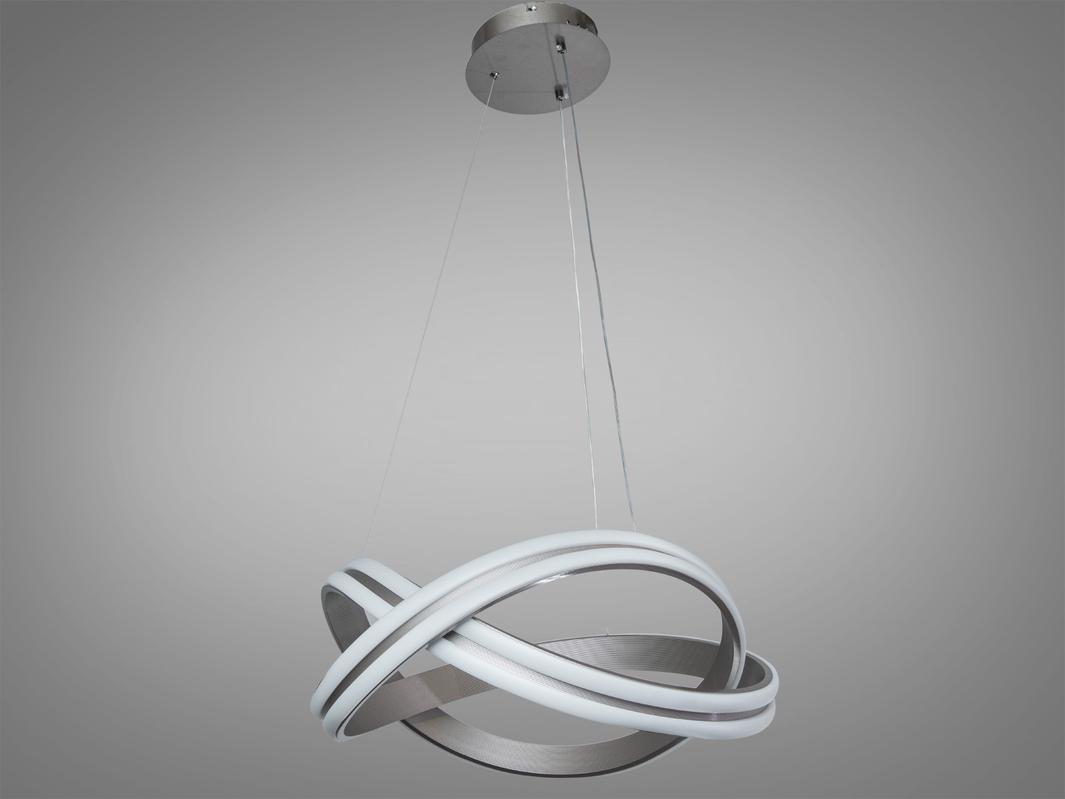 Світильник у формі нескінченності з холодним світлом, підвісний монтаж. Ідеально підходить для офісних приміщень.