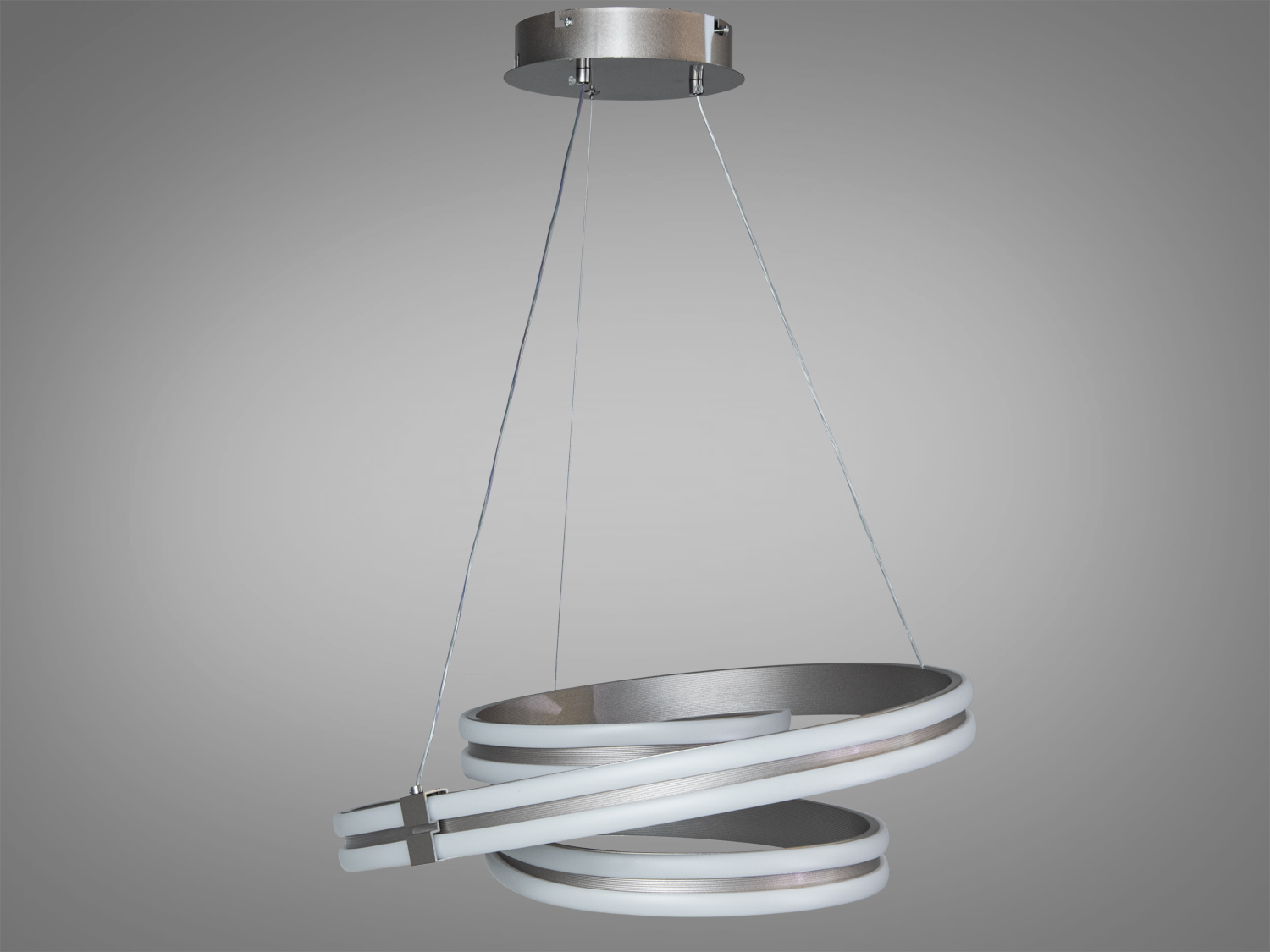 Підвісна LED люстра завитки 125 Вт коричнева