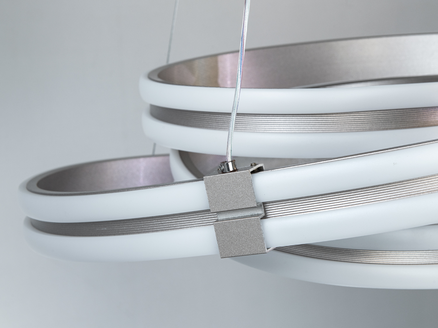 Підвісна LED люстра завитки 125 Вт коричнева