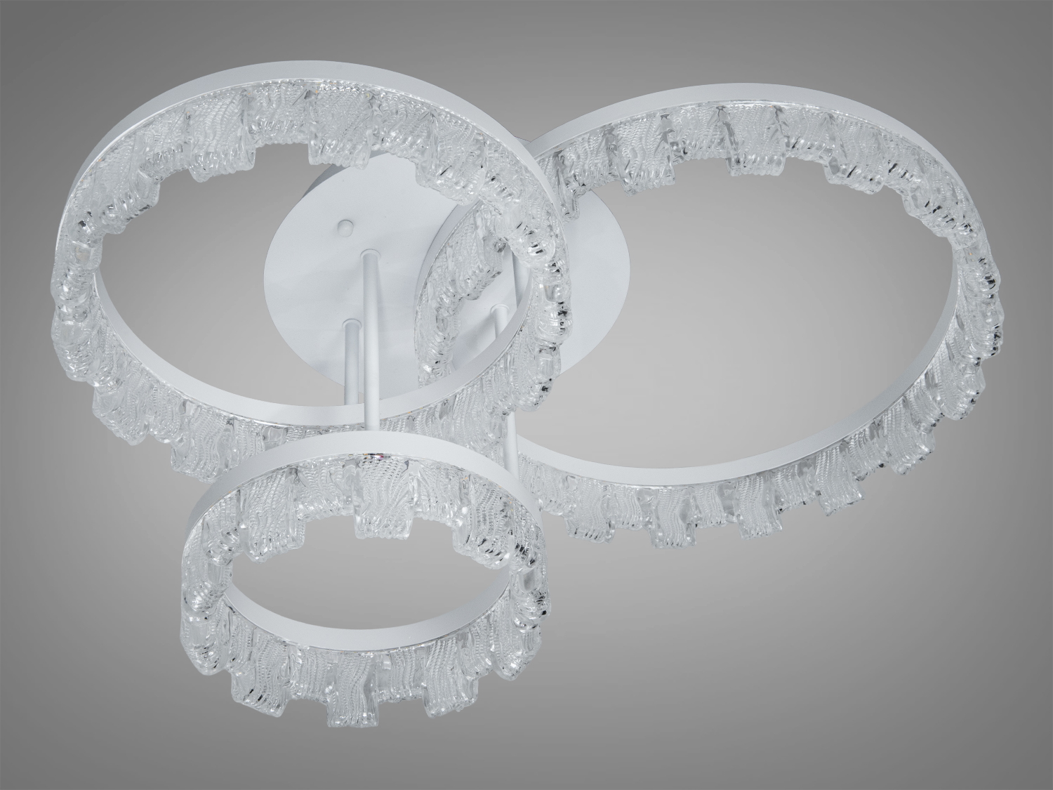 Люстра стельова LED Diasha MX78204 біла 87 Вт кільця з акрилу