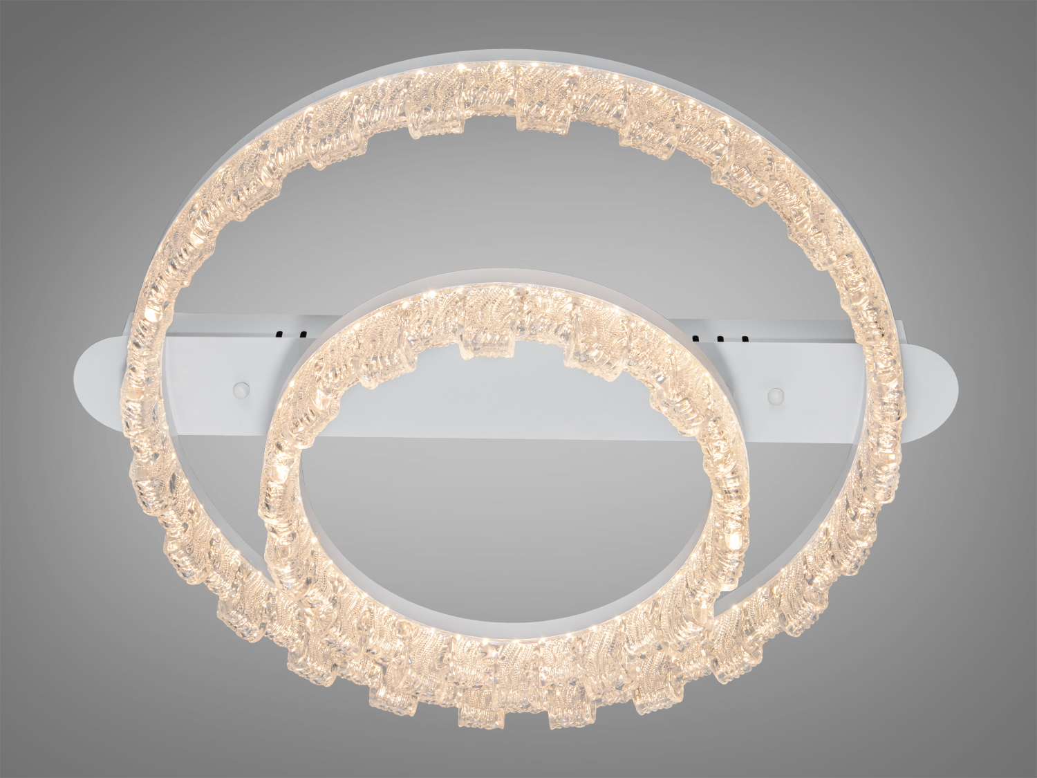 Кільцевий світильник з теплим освітленням, акрилові вставки, настінний монтаж. Ідеальний для затишних кімнат.
